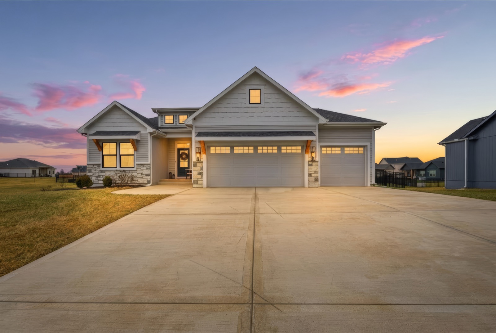 16378 Ingalls St at virtual twilight, Gardner KS